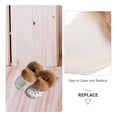 thumbnail image 4 of 1 par de plantillas de repuesto para zuecos, forro de piel de invierno, suela cálida y extraíble, forro de piel para pantuflas de casa, forro polar para exterior e interior, 4 of 8