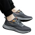 thumbnail image 3 of PEASKJP Shoes for Men Mesh Breathable Lightweight Soft Insole Comfort Gym Shoes Walking Shoes Gray 40, 3 of 5