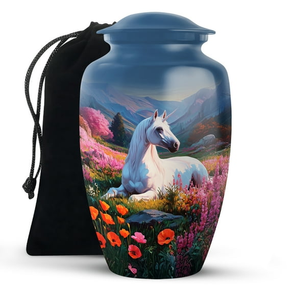 KARYLIZ Neon Mythos Large Urns For Human Ashes Adult Male - Blue Urns For Ashes Adult Female - Large Cremation Urns For Women & Men - Memorial Urns For Mom