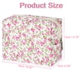 thumbnail image 4 of Quilted Makeup Bag Rose Red Floral Makeup Bags Cute Makeup Bags Cosmetic Bags for Women Girls, 4 of 7