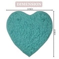 thumbnail image 3 of Home Weavers Modesto Bath Rug 100% Cotton Bathroom Rugs Set, Washable Rug, Extra Soft and Absorbent bath Rug, Kitchen Mat, Bath Mat Set, Bath Floor Mat Non Slip, 25"x25" Heart, Turquoise, 3 of 7