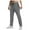 Grey, variant on Men New Trousers Solid Color Quick Drying Wide Leg Pants Ice Silk Drawstring Sweatpants With Zipper Pockets Design Durable Skin Friendly Fabric For Adult