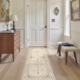 thumbnail image 5 of UERMEI 2x6 Washable Runner Rugs for Hallway, Modern Vintage Non Slip Indoor Rug for Entryway Doormats Bedroom Kitchen, Vacuum-Friendly Home Decor Carpet, Beige Brown, 5 of 9