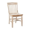 thumbnail image 2 of BizChair School House Back Antique White Wood Restaurant Chair, 2 of 10