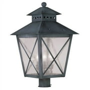 Livex Lighting 2678 Montgomery 22.5 Inch Tall Post Light with 3 Lights
