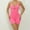 Hot Pink, variant on Slim Fit Yoga Overall For Women Fashion Tight Fitting U-Neck Backless Hollow Fitness Sports Jumpsuit Workout Shorts