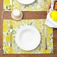 thumbnail image 2 of Lemon Summer Placemats 12x18 Inch Set of 4 Yellow Stripes Spring Table Mats Farmhouse Rustic Holiday Kitchen Dining Table Decoration for Indoor Outdoor Dinner Party Décor GP077, 2 of 5