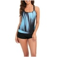 thumbnail image 1 of RKSTN Tankini Swimsuits for Women Plus Size Swimwear Gradient Color Print Split Sling Swimsuit, 1 of 6