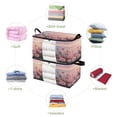 thumbnail image 5 of BZSMCE Under Bed Storage Bags With Reinforced Handles Pink Daisies Sea Underbed Storage, 5 of 7