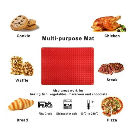 

Kohagoki Non-Stick Baking Cooking Mat Silicone Baking Mat Cooking Pan Large Non Stick Fat Reducing Silicone Cooking Mat Oven Baking Tray Sheets Baking Mat for Kitchen Microwaves
