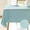 Aqua Blue, variant on Textured Linen 60 Inch Round Tablecloth Up to 40'''' Tables, Waterproof Spill-Proof Wipeable Table Cloth Wrinkle Free Circle Dining Table Cover for Birthday Farmhouse Outdoor Kitchen
