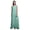 Aquamarine Green2, variant on Medium Purple Floral Leaves & Grandiflora Roses Womens Sleepwear Long Nightgown Printed Spaghetti Strap Ladies Nightwear Large