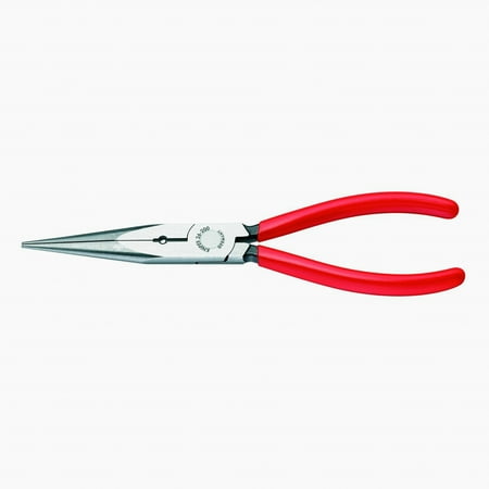 UPC: 0843221018788 | Knipex 26-11-200-S1 8 Snipe Nose Side Cutting Pliers (Stork Beak Pliers) w/ 12 AWG Hole – Plastic Grip