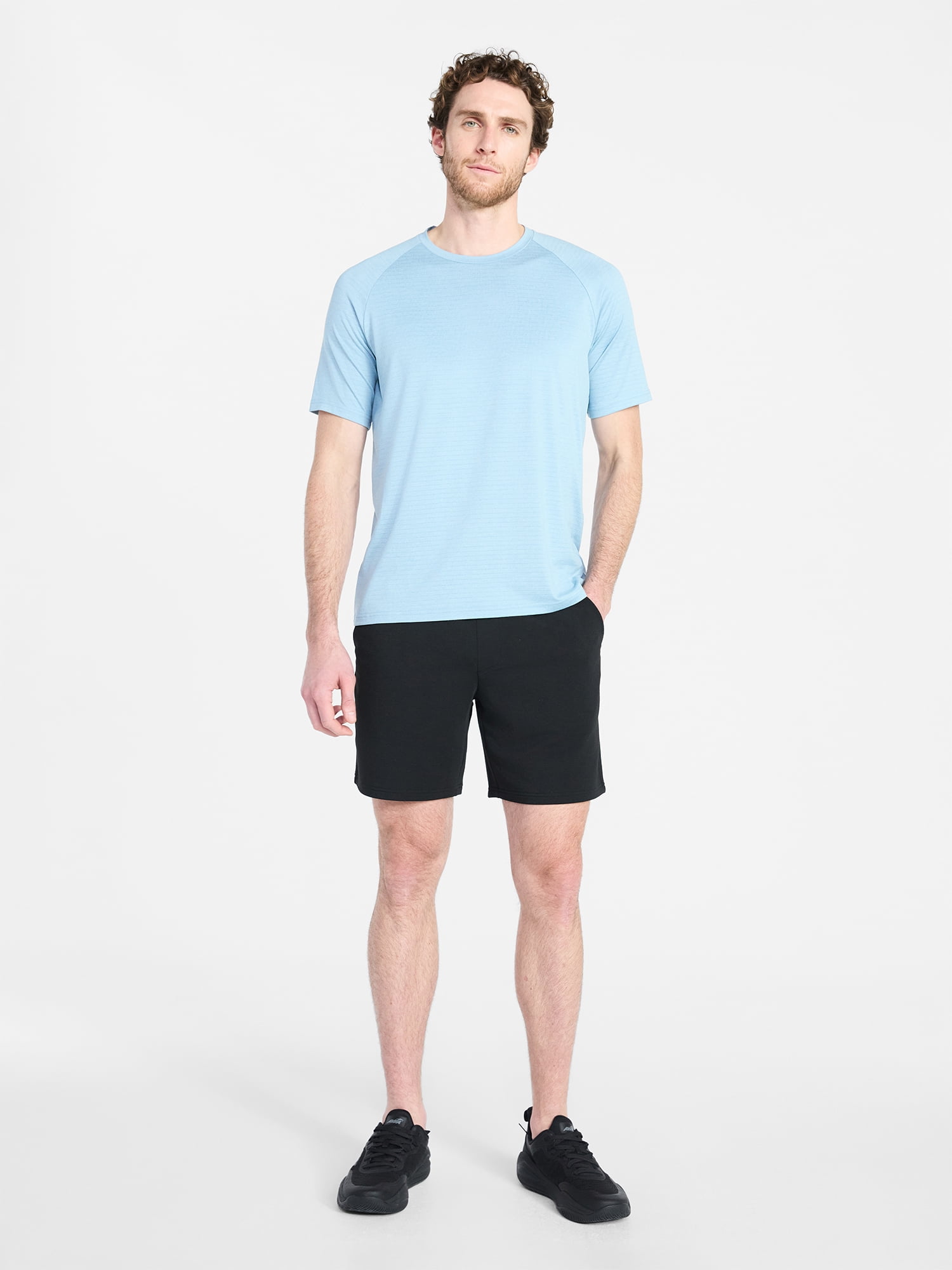 Athletic Works Men's and Big Men's Stripe Jersey Tee with Short Sleeves, Sizes XS-4XLT