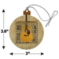 thumbnail image 6 of Guitar Country Music Wood Christmas Tree Holiday Ornament, 6 of 7