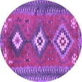 thumbnail image 1 of Ahgly Company Indoor Round Oriental Purple Traditional Area Rugs, 8' Round, 1 of 4