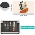 thumbnail image 2 of Dish Drying Mat For Kitchen Counter，23.5x15.5in Hide Stain Absorbent Rubber Backed Quick Coffee Mat，Dish Rack Tray Station Pad For Countertops，Boho Abstract Art, 2 of 6