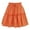 Orange, variant on Aofany Summer Skirt for Women Boho Elastic High Waist Solid Color Ruffle A Line Swing Skirts Casual Beach Short Mini Skirt