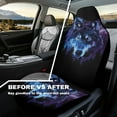 thumbnail image 4 of Yuyamidu Wolf Front Seat Covers for Cars Front Seats Only 2 Pack Car Seat Decor Galaxy Auto Seat Cover Sets Auto Accessories for Women Men, 4 of 7