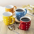 thumbnail image 3 of bestone Coffee Mugs Set of 6，16 oz Large Coffee Mugs Set of 4, Ceramic Mugs with Handles,Coffee,Salad,Noodles etc Coffee Mugs, Microwave & Dishwasher safe，Multi-color, 3 of 7
