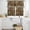 Dark Brown Turmeric Tan, variant on Modern Cooking Kitchen Curtains Sets for Windows 36 Inch Length, Farmhouse Country Wooden Grain Rod Pocket Window Treatments Tier Curtains and Valances Set for Bedroom/Bathroom