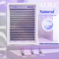 thumbnail image 2 of Natural Lash Clusters Wispy Lash Extensions Short 10-14mm DIY Cluster Eyelash Extension C-Curly 280pcs Soft Thin Band Individual Lashes by, 2 of 9