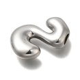 thumbnail image 2 of 304 Stainless Steel Pendants Letter Charm Anti-Tarnish Letter S 22.5x17x5mm Hole: 3.5x2.2mm, 2 of 3