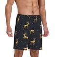 thumbnail image 2 of Balery Christmas Deers Pantalones cortos de pijama de punto de algodón para hombre con cinturilla y bolsillos-Small, 2 of 6