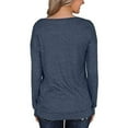 thumbnail image 4 of Pompotops Blouse Décontractée Automne pour Femmes Col Rond Sexy Manches Longues en Dentelle, 4 of 7