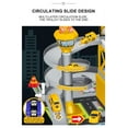 thumbnail image 6 of Parking Garage Toy Playset with 3 Alloy Racer Cars and Adventure Track - Yellow, 6 of 8