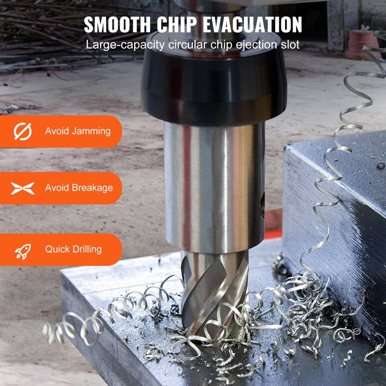 3/4" Weldon Shank Annular Cutter - 1-5/16" Cutting Diameter, 2" Depth, HSS Slugger Bit For Magnetic Drill Press