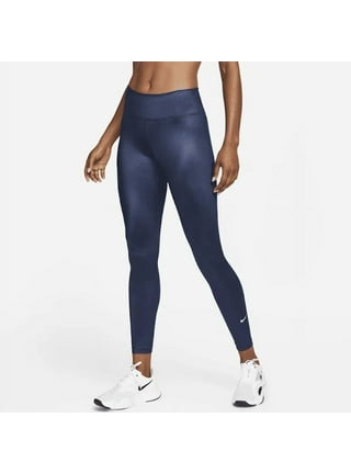 Buy Nike Mid Rise 7/8 Mesh Paneled Leggings In Blue