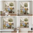 thumbnail image 6 of Spring Flowers Sheer Curtains 45 Inches Long, Farmhouse Hydrangea Sunflowers Bunny on Linen Light Filering Curtains, Breathable Simi Curtain Privacy Drapes for Kitchen Bathroom Small Window Treatment, 6 of 9