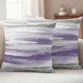 thumbnail image 2 of Purple Gray White Outdoor Pillow Covers 24x24 Set of 2,Waterproof Patio Throw Pillowcase Protectors,Retro Country Abstract Mottled Texture Decorative Pillow Shams Cushion Covers for Seat Bed Couch, 2 of 8