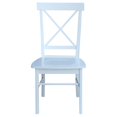 thumbnail image 2 of International Concepts Chaise de Salle à Manger Dossier Croisé en Blanc (Ensemble de 2), 2 of 12