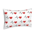 thumbnail image 2 of Fotbe Heartbeat Symbol Pillow Cases - Envelope Closure - Luxury, Extra Soft, Cooling Pillow Covers - Wrinkle, Fade, Stain Resistant-14"x20", 2 of 9