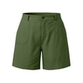 thumbnail image 4 of Achuyrbd Womens Plus Size Casual Shorts, Front Button Loose Fit Lightweight Summer Shorts with Pockets, 4 of 7