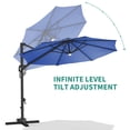 thumbnail image 4 of 10FT Cantilever Patio Umbrella with Base, 360° Rotating Offset Umbrella for Backyard, Deck, Poolside., 4 of 6