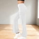 thumbnail image 4 of Amzcrzy Leggings Acampanados Mujer Cintura Alta Elásticos Yoga Ligeros Realzan Glúteos Color Liso Ajustado Casuales Bolsillos Laterales Tallas S-2XL Blanco, 4 of 6