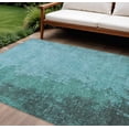 thumbnail image 2 of HomeRoots 625353 9 x 12 ft. Teal, Blue & Aqua Abstract Washable Transitional Indoor & Outdoor Rectangle Area Rug, 2 of 9