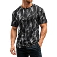 thumbnail image 5 of Delconic Men's Lightweight Quick Dry Mesh Crew Neck Short Sleeve Top with Halloween Themed Print for Casual and Sports Wear White XL, 5 of 6