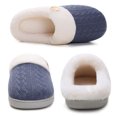thumbnail image 3 of Anuirheih Women's Memory Foam Slippers, Comfort Plush Fleece Lined House Shoes for Indoor Outdoor(Navy), 3 of 4