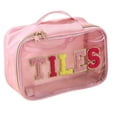 thumbnail image 1 of Pink Purple Multicolor Clear Mahjong Storage Bag, Waterproof Zippered Organizer, Portable Tile Case, 1 of 6