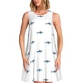 thumbnail image 1 of Disketp Cute Shark para Vestido sin Mangas para Mujeres, Vestidos de Verano para Mujeres, Casual y Holgado para la Playa, 1 of 7