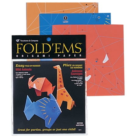 Yasutomo Fold Ems Origami Paper Project Pack 5 78in African Animals