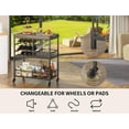 thumbnail image 5 of Bar Cart, Lofka 38" Home Bar Serving Cart with Wheels - Gray, 5 of 10