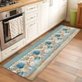 thumbnail image 2 of Teal Blue Brown Beach Coastal 2'x6' Runner Rugs for Hallway Kitchen Non Slip, Nautical Shell Starfish Coral Summer Entryway Rug Runners with Rubber Backing, Long Carpet Runner for Laundry Room, 2 of 8