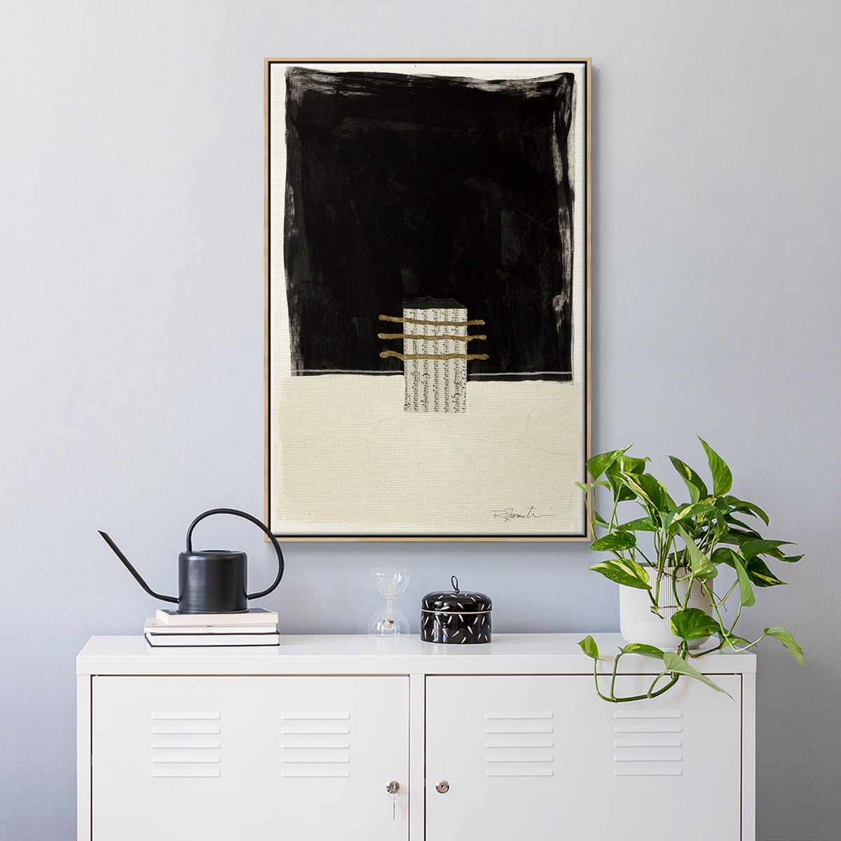 Standing Strong IV Framed Premium Gallery Wrapped Canvas - Ready to Hang - 27 x 41 - Natural Wood Floating Frame