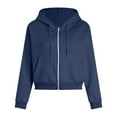 thumbnail image 6 of zaveiop Womens Zip up Hoodies Cropped Sweatshirts Casual Comfy Cute Zip Jackets Fashion Trendy Fall Outfits 2025 Y2K Clothes (Z1-Dark Blue, S), 6 of 6