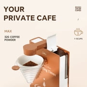 i Cafilas Portable Foldable Electric Pour Over Coffee Machine,Drip Electric Coffee Maker with Elegant Design for Car Truck Camping Hiking Outdoors Golfing, 10oz.Capacity,400W (Beige)